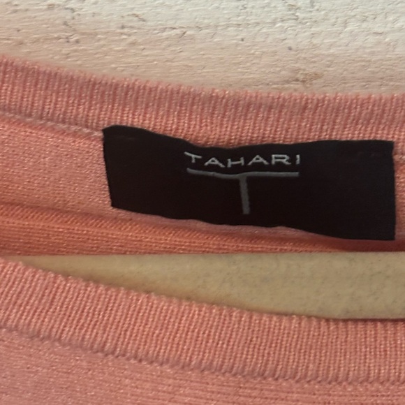 Tahari NWT Viscose Blend Sweater Coral Knit Top in size SP - Picture 5 of 11